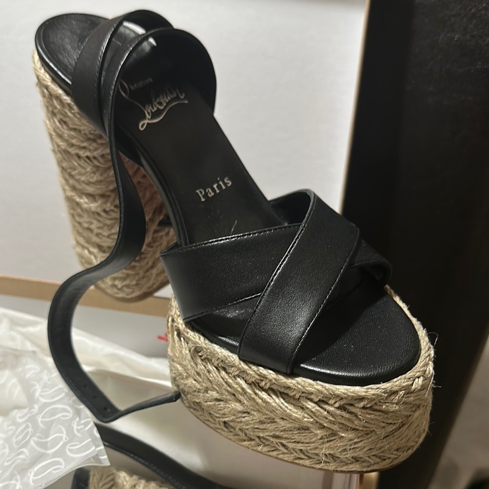 Christian Louboutin Black Platform Sandals